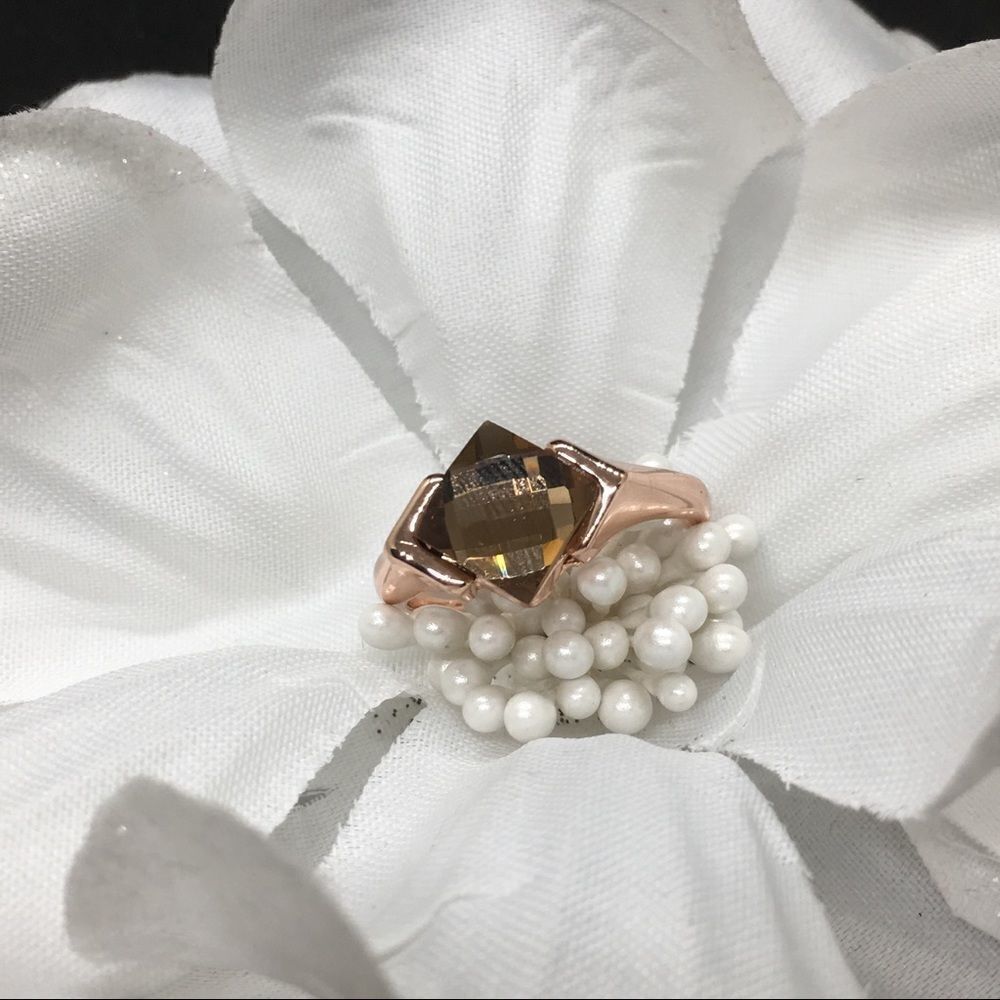 Smoky Crystal ring
